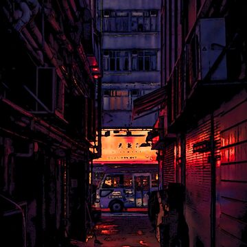 A dark alley with a chair and a table photo – Free Yokohama Image on  Unsplash