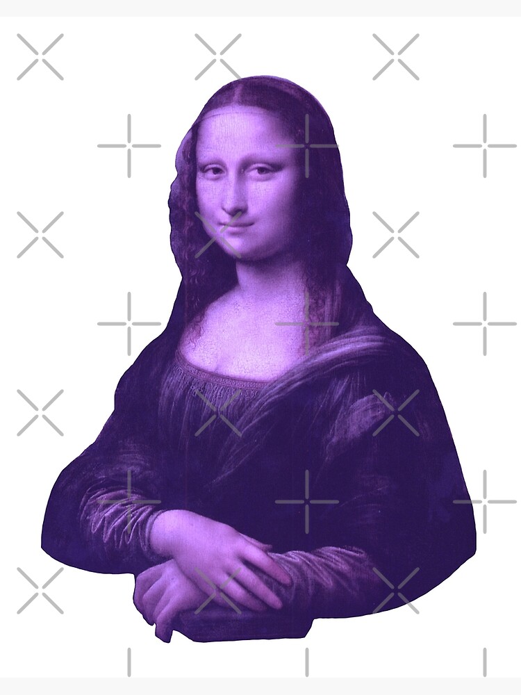 Pop Art - Da Vinci Mona Lisa Purple Yellow (1517) Womens