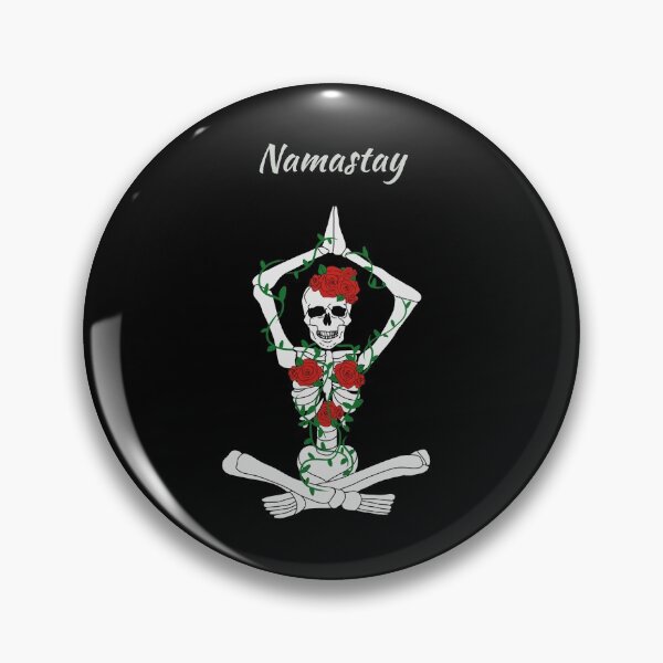 Item preview, Namaste meditating skeleton designed and sold by Mermaidssparkle.