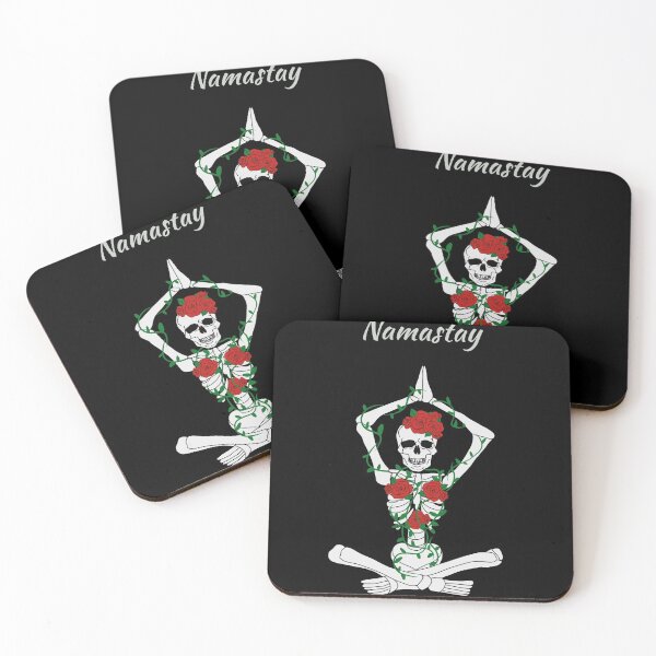 Item preview, Namaste meditating skeleton designed and sold by Mermaidssparkle.