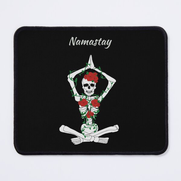 Item preview, Namaste meditating skeleton designed and sold by Mermaidssparkle.