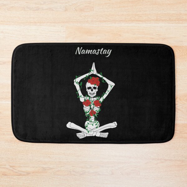 Item preview, Namaste meditating skeleton designed and sold by Mermaidssparkle.