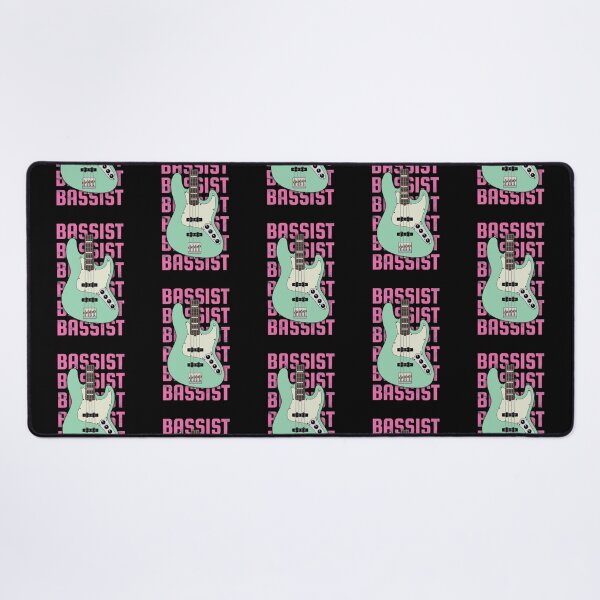 Item preview, Bassist Repeated Text J-Style Bass Guitar Body designed and sold by nightsworthy.