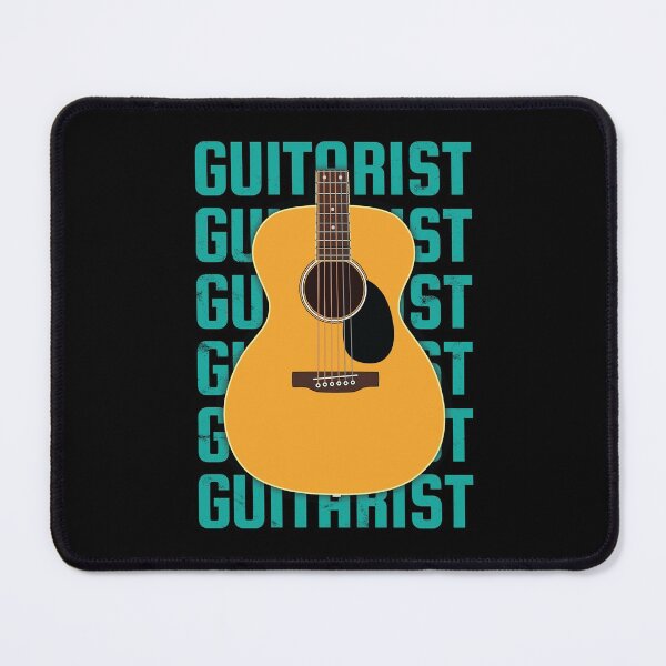 Item preview, Guitarist Repeated Text Acoustic Guitar Body designed and sold by nightsworthy.
