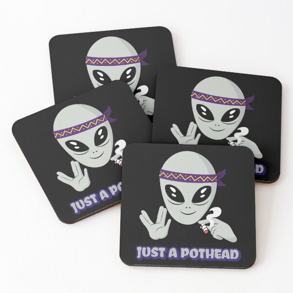 Item preview, Pothead Alien (Black) designed and sold by PotheadTees.