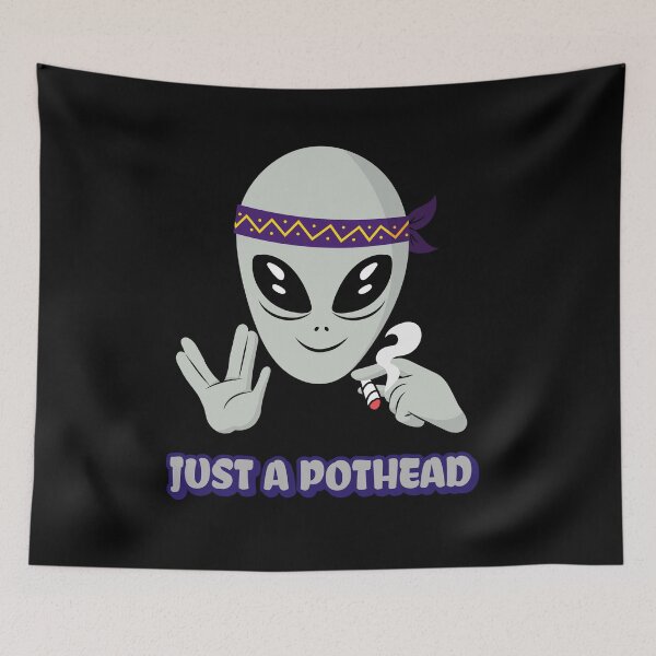 Item preview, Pothead Alien (Black) designed and sold by PotheadTees.