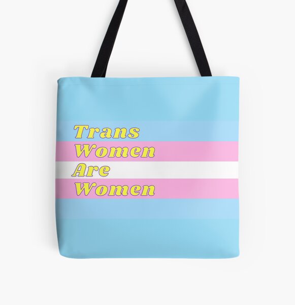Trans Women are Women - Transgender Flag All Over Print Tote Bag