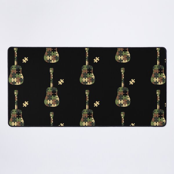 Item preview, Camouflage Puzzle Acoustic Guitar Silhouette designed and sold by nightsworthy.