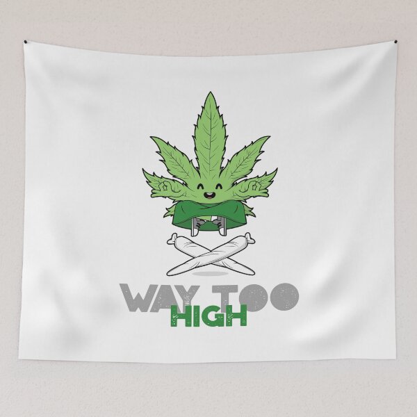 Item preview, Way Too High Pothead designed and sold by PotheadTees.