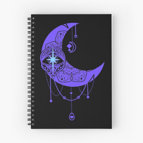 Item preview, Mandala Style Purple Crescent Moon Watchful Eye Design designed and sold by OnyxMoonDesigns.