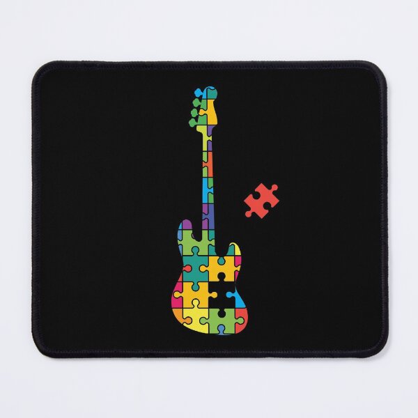 Item preview, Color Puzzle Bass Guitar Silhouette designed and sold by nightsworthy.