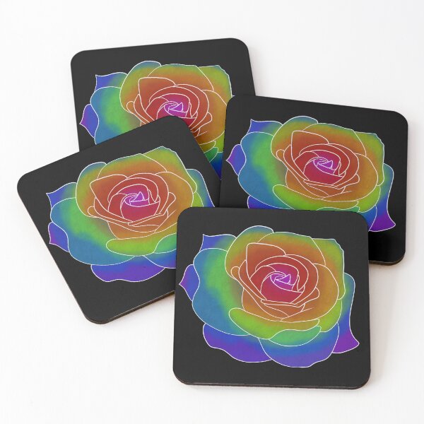 Item preview, Rainbow Rose Watercolor designed and sold by DrawvaNova.