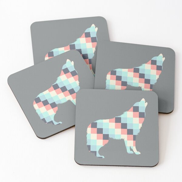 Item preview, Geometric Green Pastel Wolf designed and sold by DAFIN.
