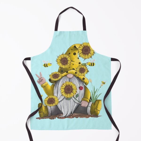 Item preview, Sunflower Gnome With Bee Funny Hippie Gnome designed and sold by Frankbelcher343.