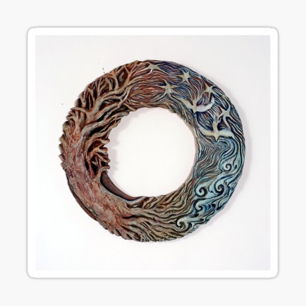 Mandala Solstice Wreath Sticker