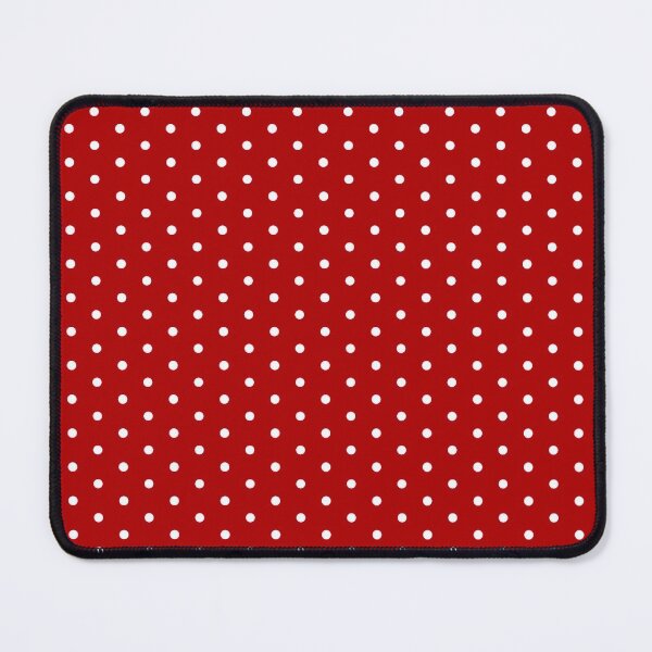 Red Background With White Polka Dots Mouse Pad