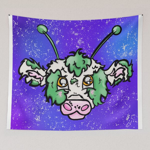 Item preview, Galaxy Alien Cow designed and sold by BioLushGraphics.