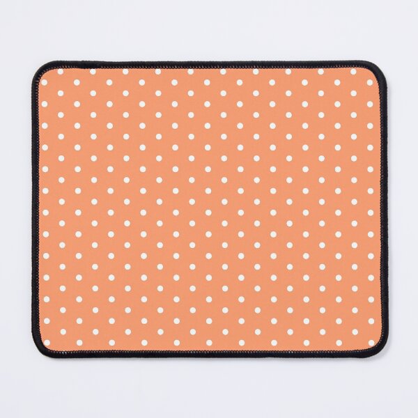 Coral Background With White Polka Dots Mouse Pad
