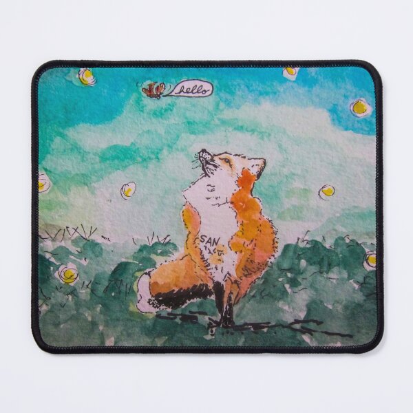 Item preview, The Fox and the Sphinx Moth Watercolor designed and sold by TurnipWilson.