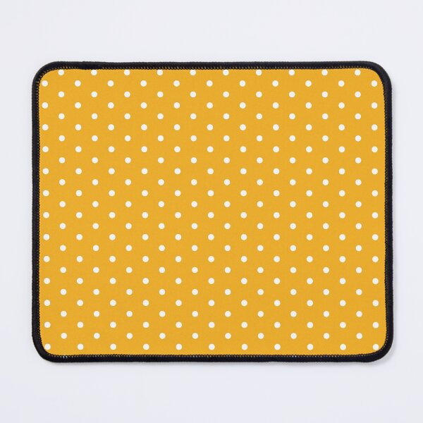 Orange Background With White Polka Dots Mouse Pad