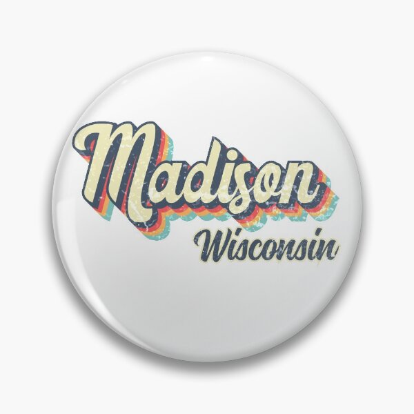 Item preview, Madison city Wisconsin Retro Vintage 70s rainbow designed and sold by Teelogic.