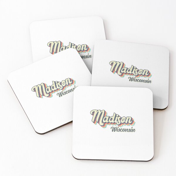 Item preview, Madison city Wisconsin Retro Vintage 70s rainbow designed and sold by Teelogic.