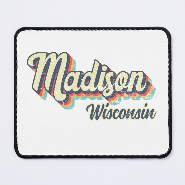 Item preview, Madison city Wisconsin Retro Vintage 70s rainbow designed and sold by Teelogic.