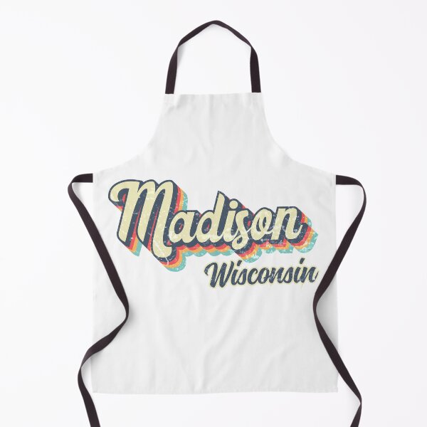 Item preview, Madison city Wisconsin Retro Vintage 70s rainbow designed and sold by Teelogic.