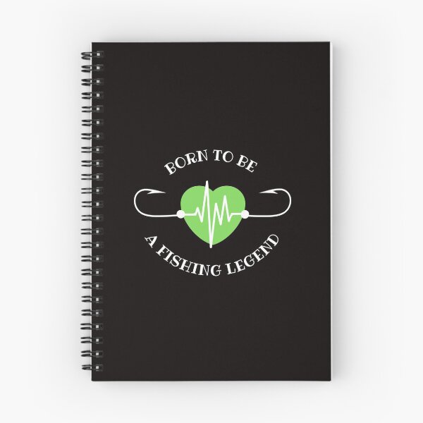 Item preview, Born to be a fishing legend, fishing hook heartbeat design designed and sold by Auntieck.