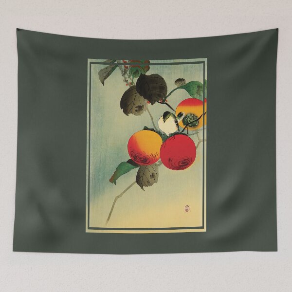 Item preview, Nuthatcher atop Persimmon by Ohara Koson designed and sold by DragonXX.