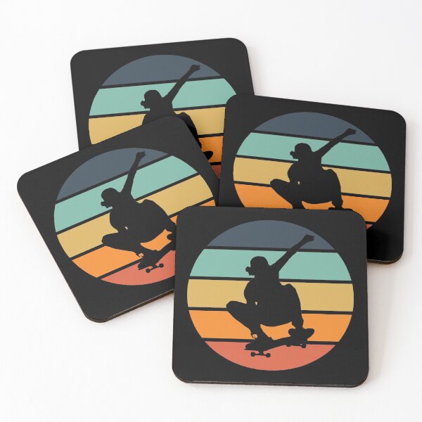 Artikelvorschau, SKATEBOARDER SKATEBOARDING Retro Sonnenuntergang Silhouette entworfen und verkauft von MOP-tees.