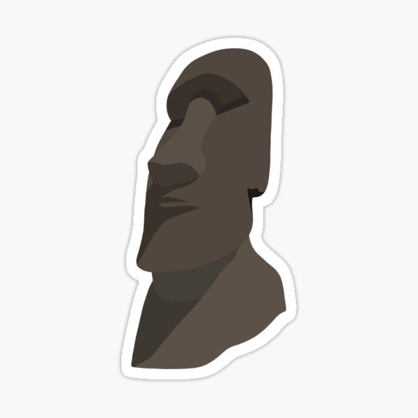 Moai Easter Island Head Statue Emoji Meme Sticker for Sale by CoryHarts