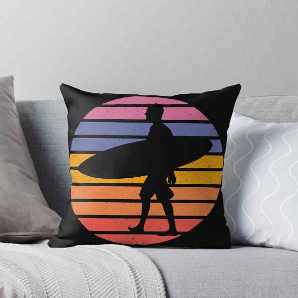 Item preview, SURFER SURFING Retro Sunset Silhouette designed and sold by MOP-tees.