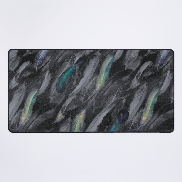 Item preview, Black with Highlights Halloween Watercolour Abstract Feathers designed and sold by wild.geranium.design.