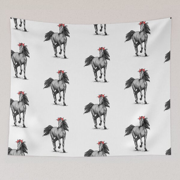 Item preview, Horse Bandana Horseback Riding Horse Lover designed and sold by lydiamoranart.