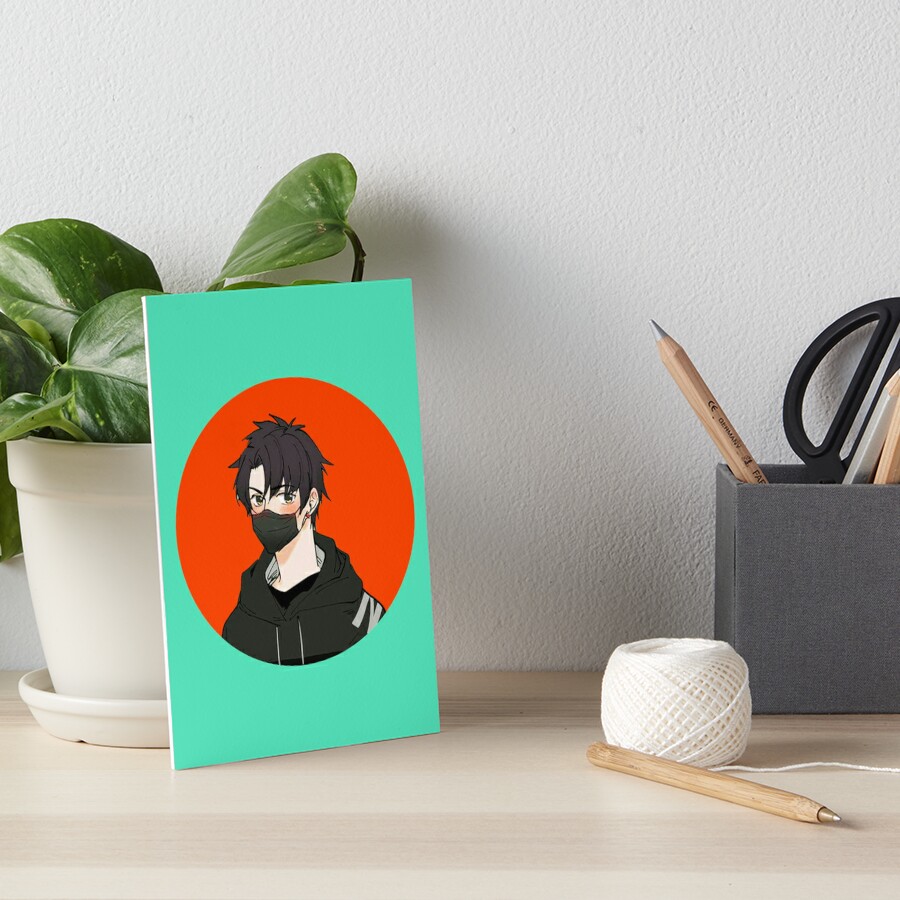 Anime Boy Logo Art Board Print By Sewsi Redbubble