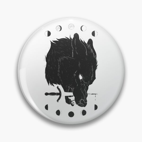 Item preview, Lone wolf moon phases designed and sold by Alpha--Art.