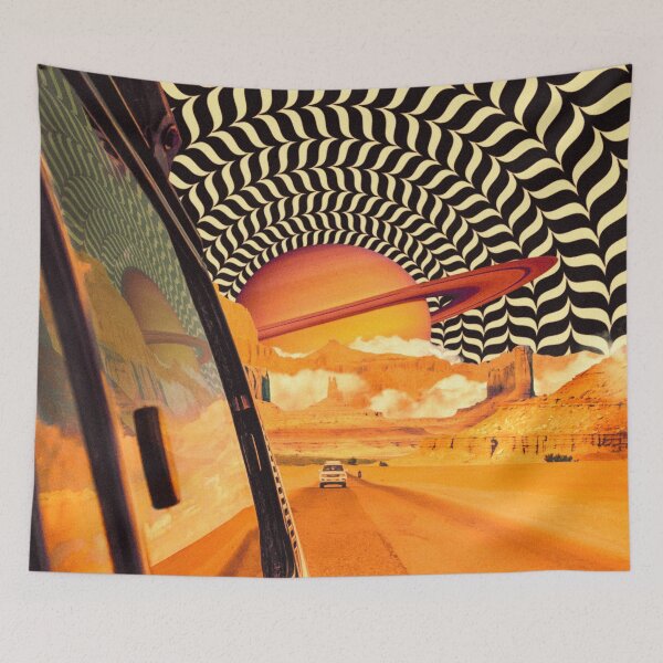 Item preview, Illusionary Road Trip 2 - OpArt Space Adventure Sci-fi Collage Art designed and sold by Taudalpoi.