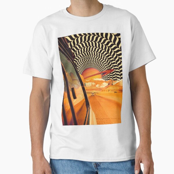 Vista previa del artículo con la obra «Illusionary Road Trip 2 - OpArt Space Adventure Sci-fi Collage Art», diseñado y vendido por Taudalpoi.