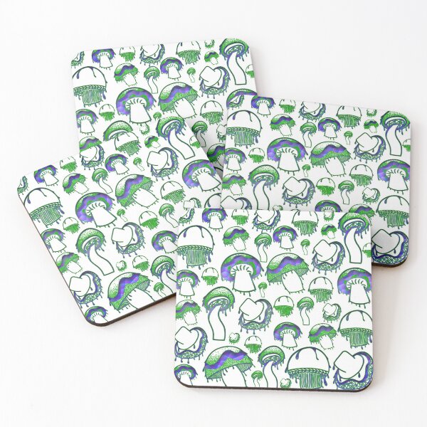 Item preview, neon mushrooms designed and sold by beenplantedart.