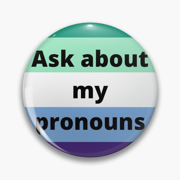 Item preview, Gay Vincian flag with "ask about my pronouns" designed and sold by PridefulApparel.