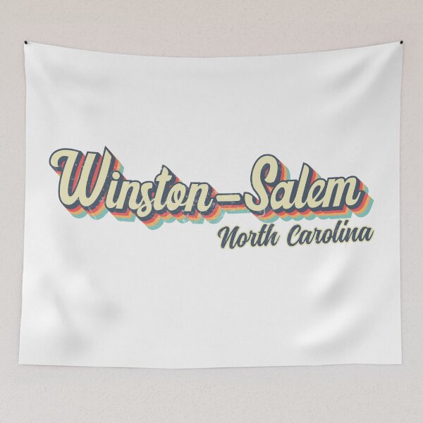 Item preview, Winston-Salem city North Carolina Retro Vintage 70s rainbow designed and sold by Teelogic.