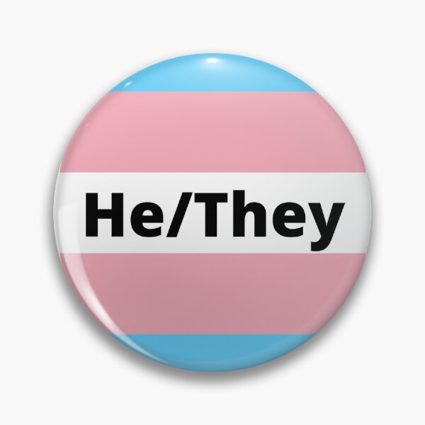 Item preview, Transgender flag with he/they pronouns designed and sold by PridefulApparel.