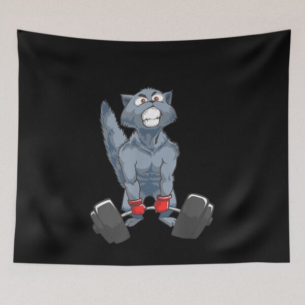 Item preview, Deadlifting Cat, Weightlifters Gym Workout Gift designed and sold by ZacharyMarcus.