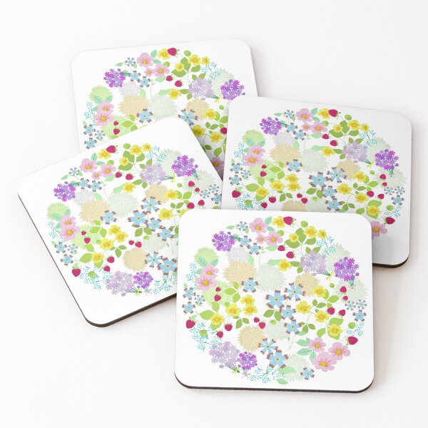 Item preview, Colorful Wild Flowers Happy Circle designed and sold by monodesigns.
