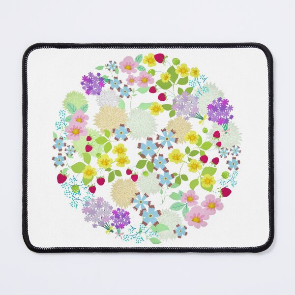 Item preview, Colorful Wild Flowers Happy Circle designed and sold by monodesigns.