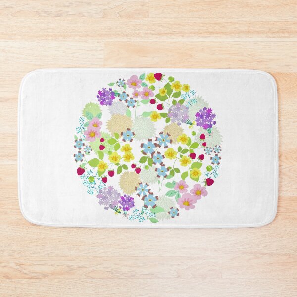 Item preview, Colorful Wild Flowers Happy Circle designed and sold by monodesigns.