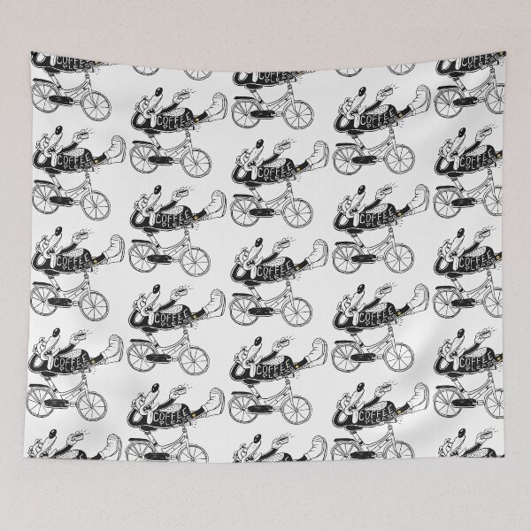 Item preview, COFFEE PLEASE DOG ON BIKE CUTE FUNNY designed and sold by aydapadi.