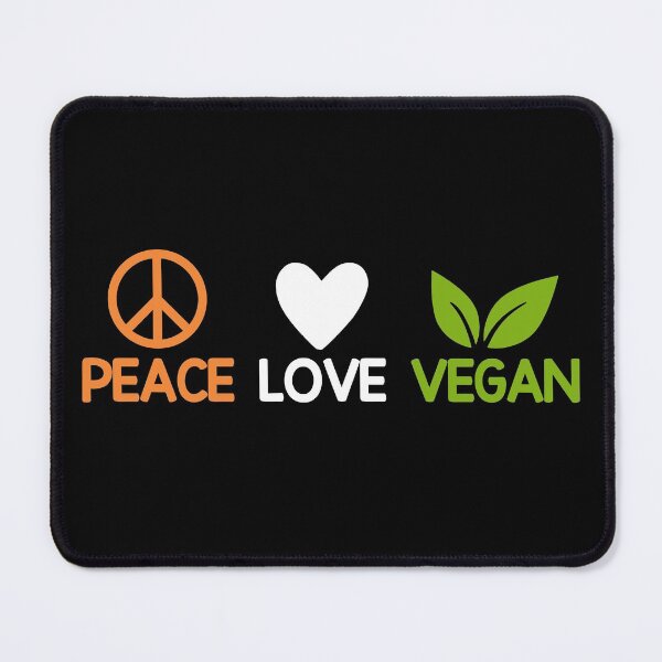 Item preview, Peace, Love and Vegan designed and sold by Genjitsu-Art.