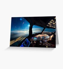 Night flight Greeting Card
